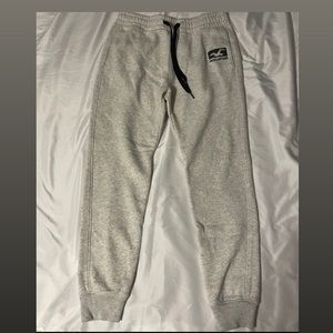 White/gray Hollister joggers adult small cotton and hieroglyphic label